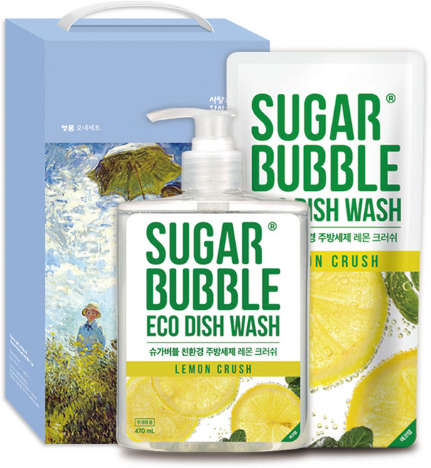 슈가버블 주방세제 선물세트 9호 (주방세제 용기 + 리필), 1개