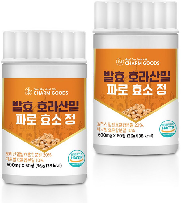 호라산밀 파로 효소 정 HACCP 인증, 2개, 60정