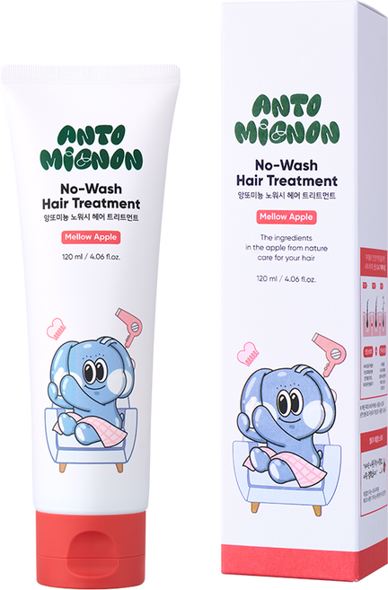 앙또미뇽 키즈 노워시 트리트먼트 헤어 에센스 어린이 워터 헤어팩, 1개, 120ml