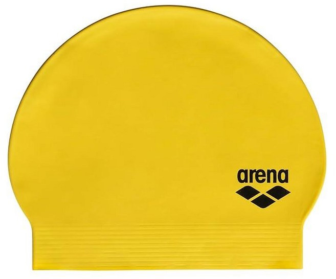 Arena 유니 소프트 라텍스 II 수영 모자 여성 및 남성용 피트니스 인텐시브 트레이닝 내구성 있는 부드럽고 신축성 목욕 플랫 캡 펄리 핑크 148637, Yellow, 1개
