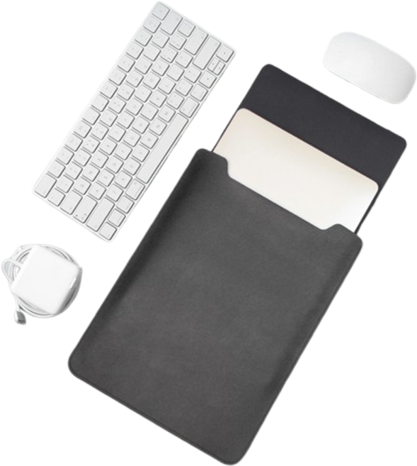 투에이비 태블릿/노트북 파우치 슬리브 가죽 케이스, 시크릿 블랙