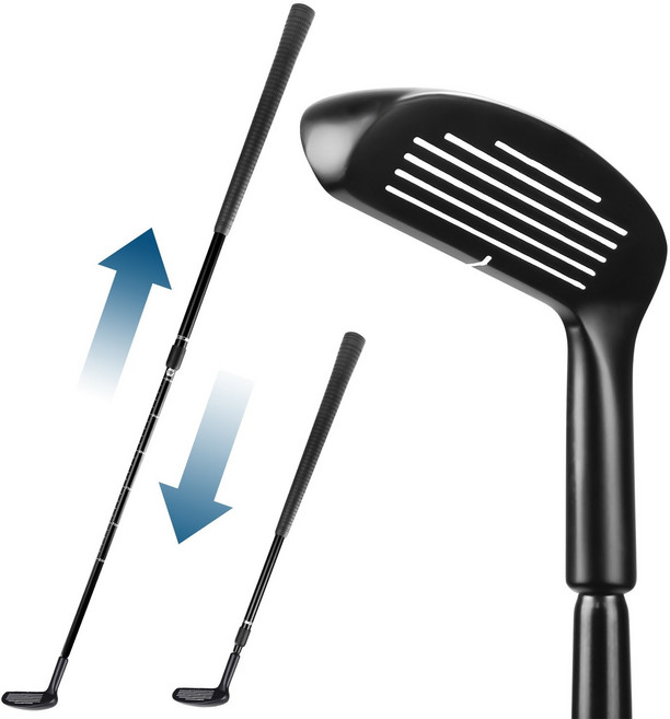 CRESTGOLF 양면형 골프치퍼 골프채 웨지 샤프트 치퍼 좌/우타자 겸용 높이 조절 가능, 35도, R