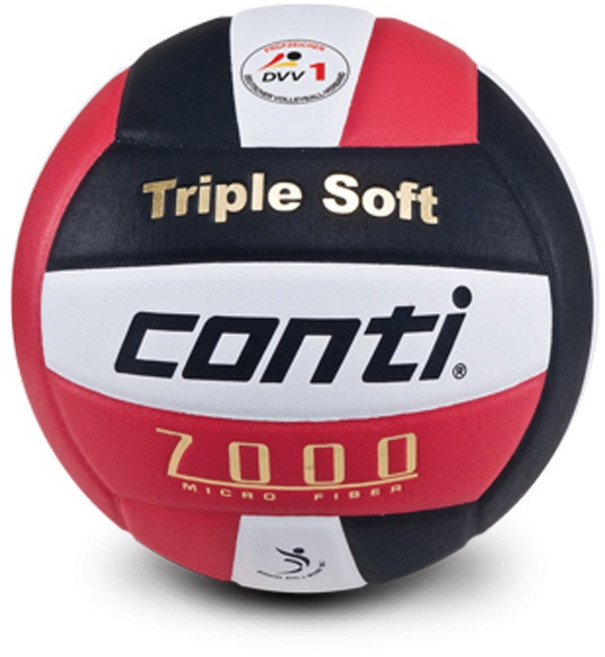 Conti 排球 5號排球 貼布排球 沙灘排球 V7000系列, 1個, 紅黑白