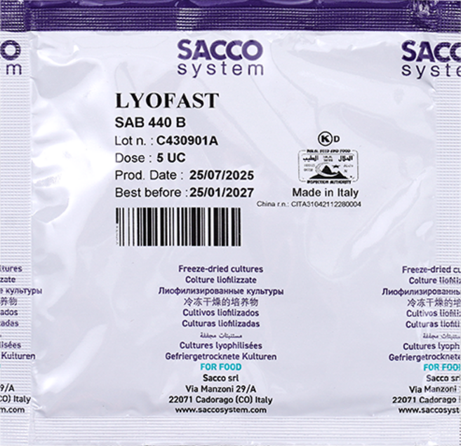 사코 요거트 스타터 발효균 동결건조 유산균 그릭 타입 요거트 전용 SACCO LYOFAST SAB 440B, 1개, 10g
