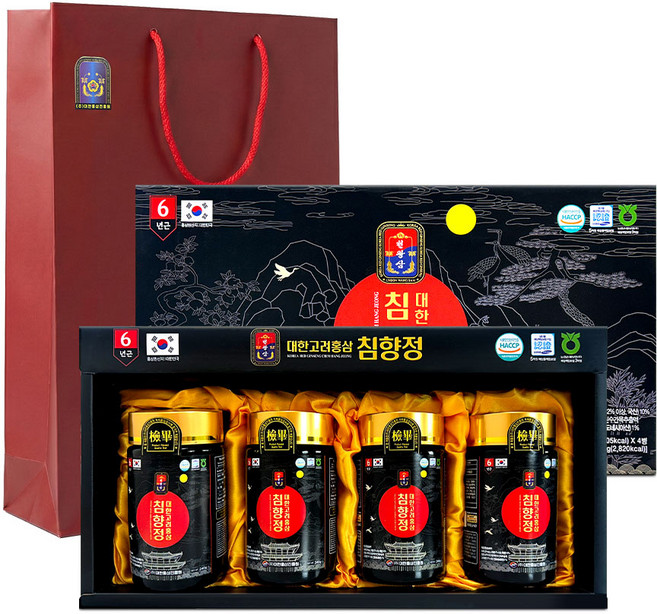 대한고려홍삼 침향정 240g x 4병 선물세트, 1박스