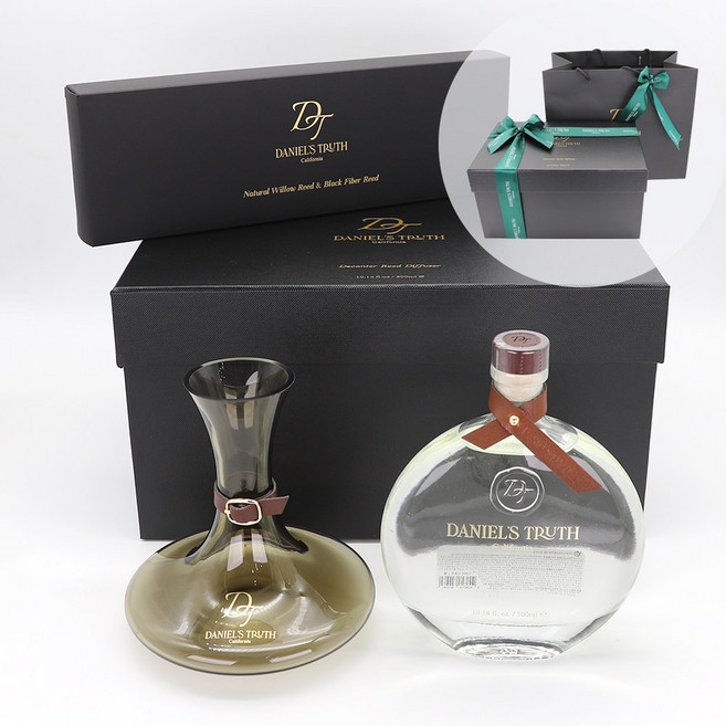 [백화점정품] 다니엘트루스 와인 디켄터 디자인 리드 디퓨저 밤쉘향 (리본포장 쇼핑백동봉), 300ml, 1세트