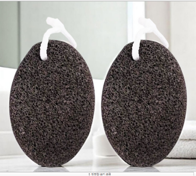 2개 화산석 발각질 제거 돌 현무암 굳은살 발밀이 1플러스1, 소프트 1+1