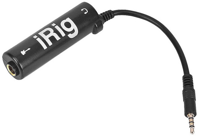 Irig 기타 효과는 기타를 휴대 전화로 교체합니다 인터페이스 변환기 전화 오디오 튜너, Black, 1개