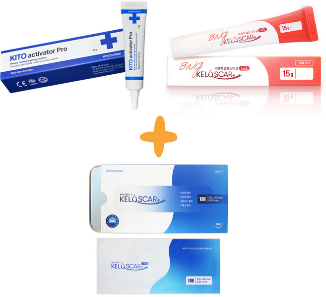 흉터예방 키토액티베이터프로연고 15g 1개+흉터관리 BNG 켈로스카겔 15g+시트 1매 상처흉터종합 1세트, 1개