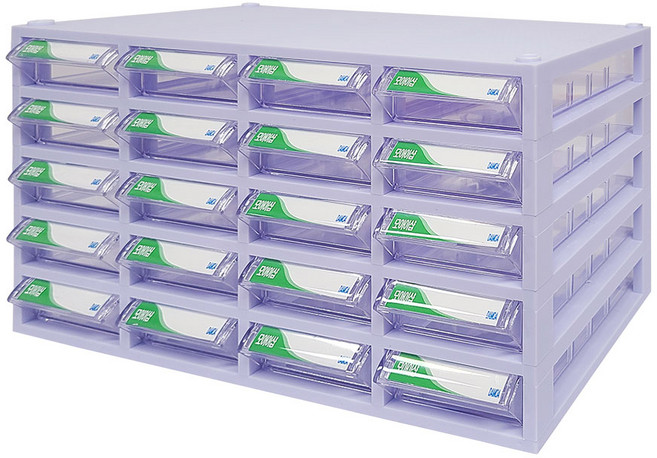 모아이샵 다용도 투명 수납함(소형) 수납함, 01_수납함 20칸