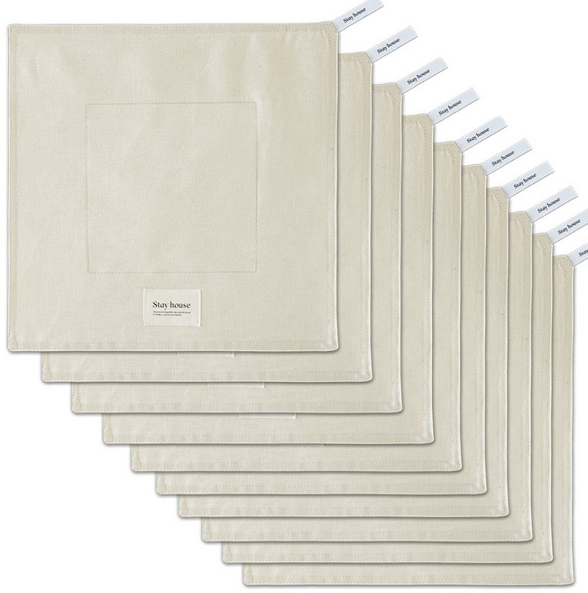 무형광 3겹 소창행주 100% 순면 먼지적고 빠른건조 Stay house, 10개