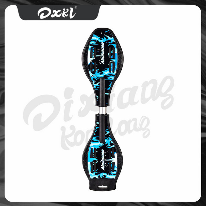 DKXL 活力板 蛇板 兒童滑板 鋁合金防滑, 兒童款 藍火焰 無贈品, 1個