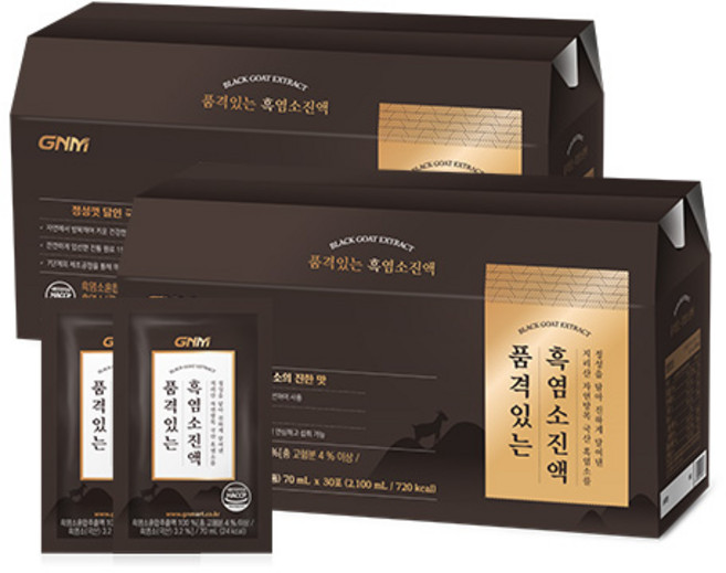 GNM 품격있는 흑염소진액 / 지리산 자연방목 국산 흑염소즙, 60개, 70ml