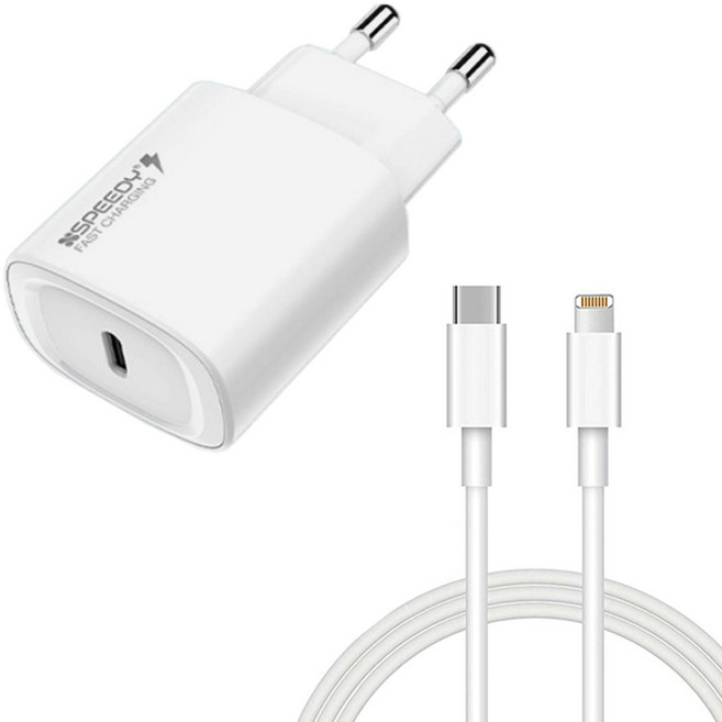 아이폰14 13 12 11 프로 맥스 플러스 미니 호환용 25W PD 고속충전기+케이블 C-TO-8핀, 1개, 아이폰 13/14 충전기(25W)+케이블(1m)