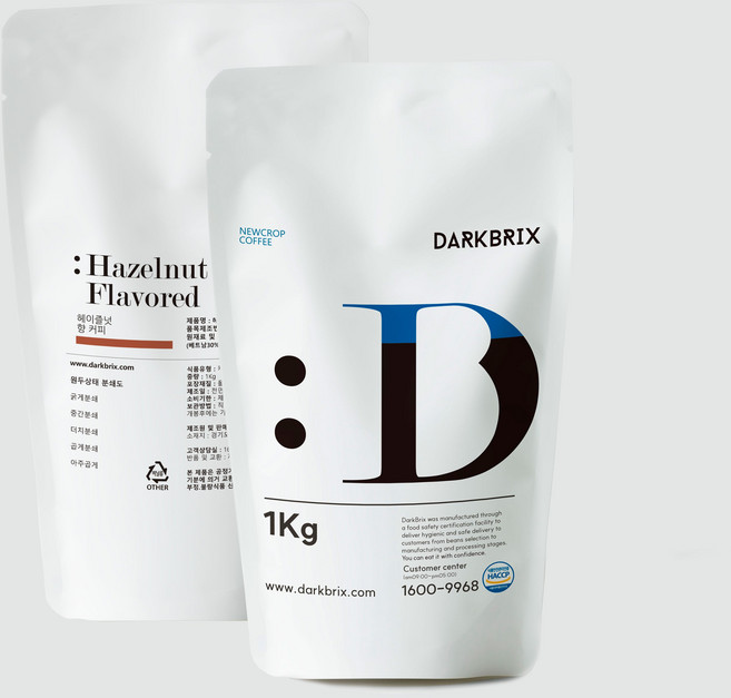 다크브릭스 헤이즐넛 향커피 원두커피, 500g, 홀빈(분쇄안함), 1개