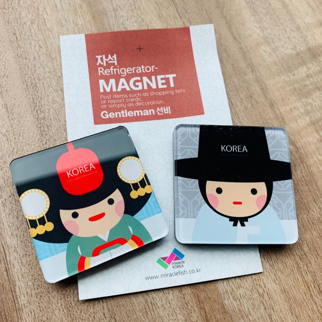 1529設計生活 韓國Q版人物造型磁鐵一組, 1個