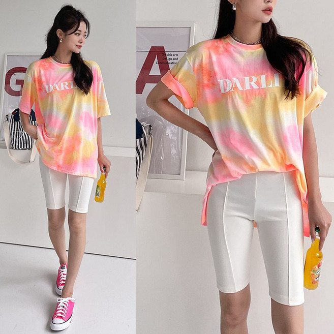 르엠마 코튼 라운드넥 빅사이즈반팔 여름반팔티 박스티 루즈핏 여자반팔 여성반팔 빅사이즈 오버핏 민소매 티셔츠 55694