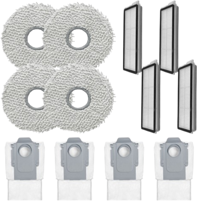 로보락 Q revo Pro S Curv 큐레보 물걸레 먼지봉투 더스트백 필터 호환 부품, 1세트, 소모품