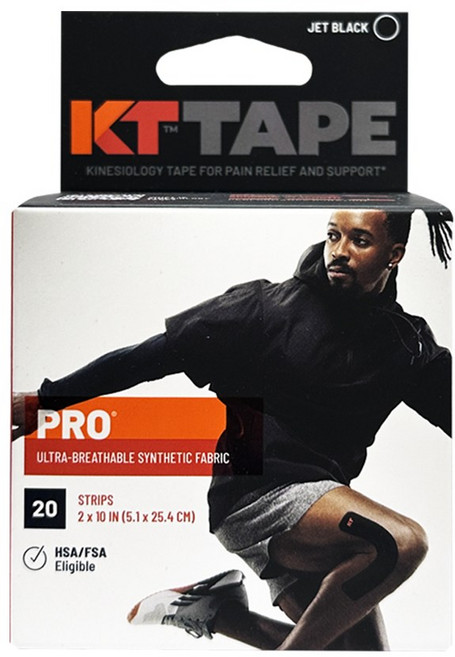 케이티 테이프 프로 스포츠 테이핑 KT TAPE 키네시올로지, 프로 Pre-Cut / 블랙, 1개, 1개입