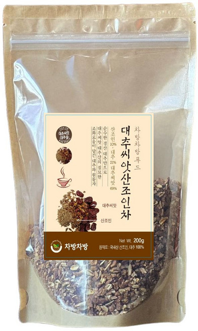 법제한 국내산 대추 씨앗 전통차 200g, 3박스, 1개입