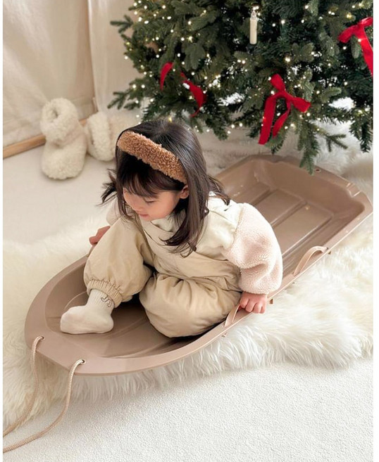 뚜뚜아트 감성 눈썰매 국내생산 눈놀이 갯벌체험 베이지 색상, 1개