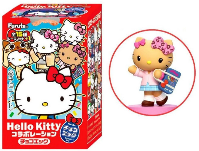 헬로키티 초코 에그 콜라보 피규어 가챠 10개 1박스 세트 후루타 산리오