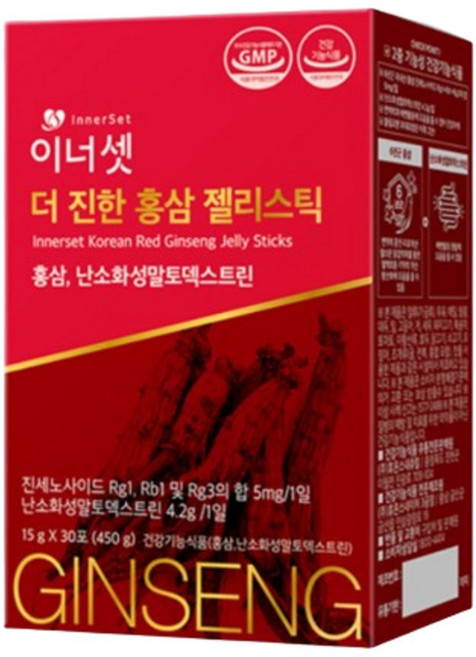 이너셋 더 진한 홍삼 젤리스틱, 450g, 3개