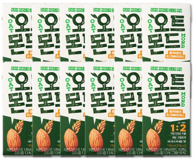 롯데칠성 오트몬드 오리지널, 190ml, 12개