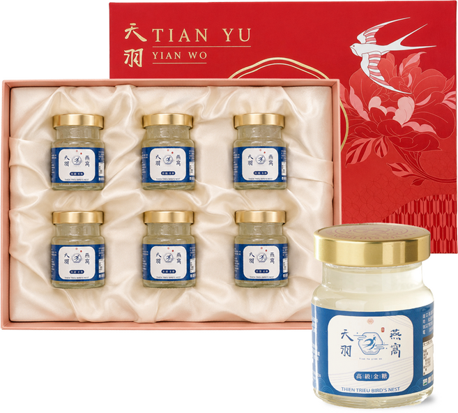 天羽 金糖燕窩飲, 6個, 70ml