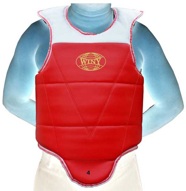 위니 태권도호구 청홍 양면호구 태권도 몸통보호대, 1개