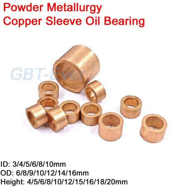 분말 야금 구리 슬리브 오일 베어링 황동 베어링 베이스 ID 3 4 5 6 8 10mm OD 9 10 12 14 16mm 5 개 부싱, [28]8x12x12mm_[01]CHINA, 1개