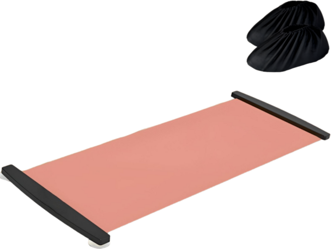 홈잼 실내 슬라이드 보드 스케이팅 슬라이딩 매트 운동기구, 1개, 핑크