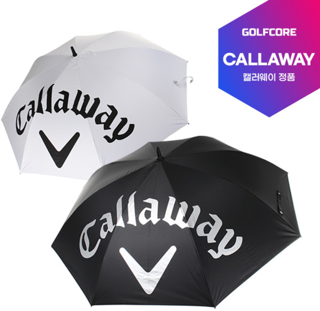 캘러웨이 싱글 캐노피 62인치 UV자외선차단 자동 골프우산, 화이트, 1