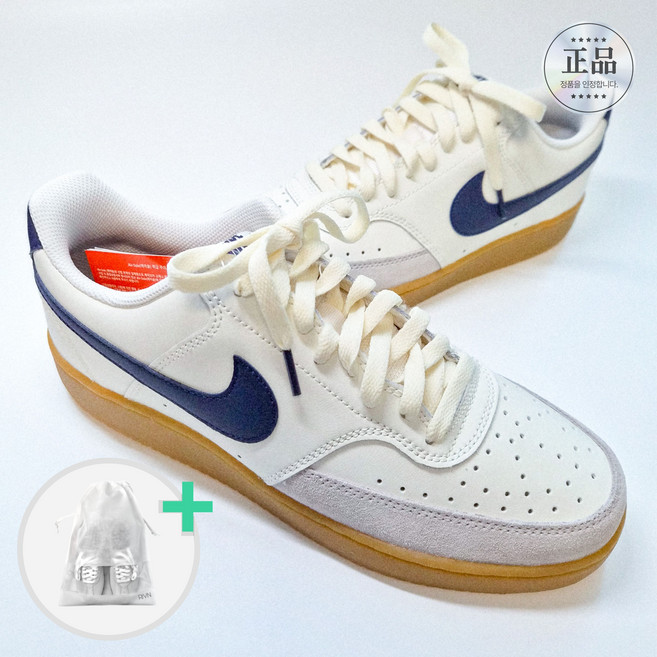 나이키 코트비전 로우 운동화 남성 여성 스니커즈 데일리 신발 (RIVN 파우치)