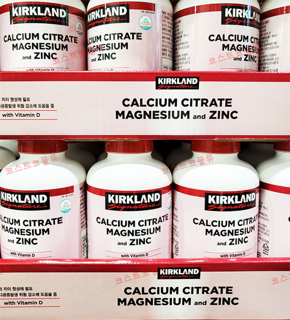 커클랜드 구연산칼슘 마그네슘 아연 1 586.2mg 500정 + 이도 알콜솜 추가 구성, 1개