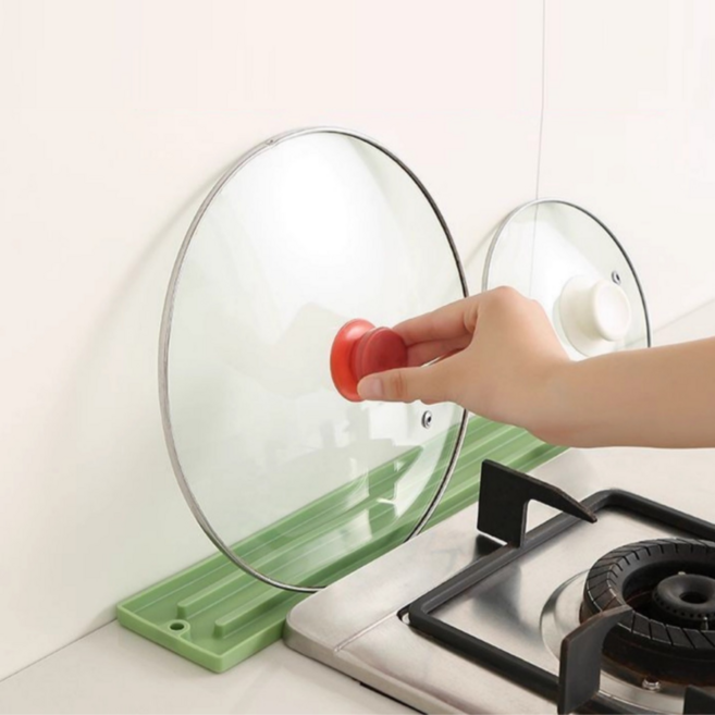 쿡앤쿨 냄비뚜껑 실리콘 받침대, 1개, 그린