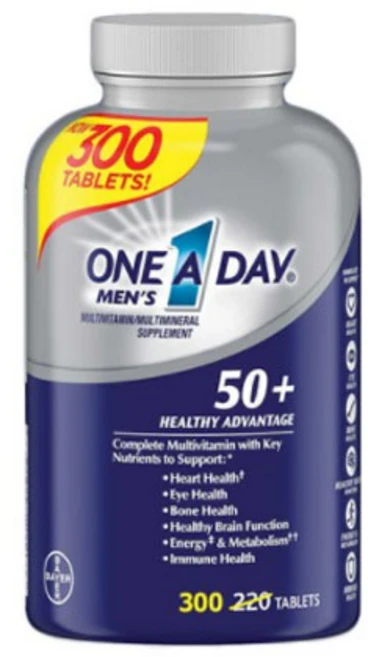 One A Day 50+ Healthy Advantage 원어데이 남성 멀티비타민 300정, 1개 - 쿠팡