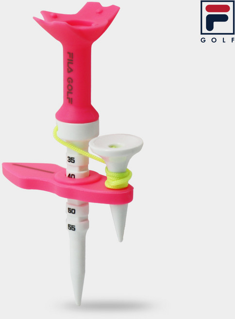 휠라 에이밍 높이조절 마그네틱 골프티 무저항 골프티꽂이, 1개, 핑크