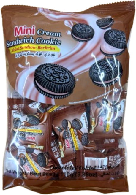 미니크림 샌드위치 쿠키 과자 바닐라맛 3봉 + 초콜릿맛 3봉, 600g, 1개