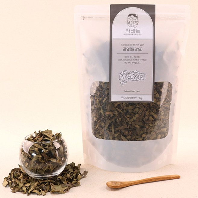 지리산 청정약초 저온건조 감잎(돌감잎-국내산 자연산)-100g, 1개, 100g