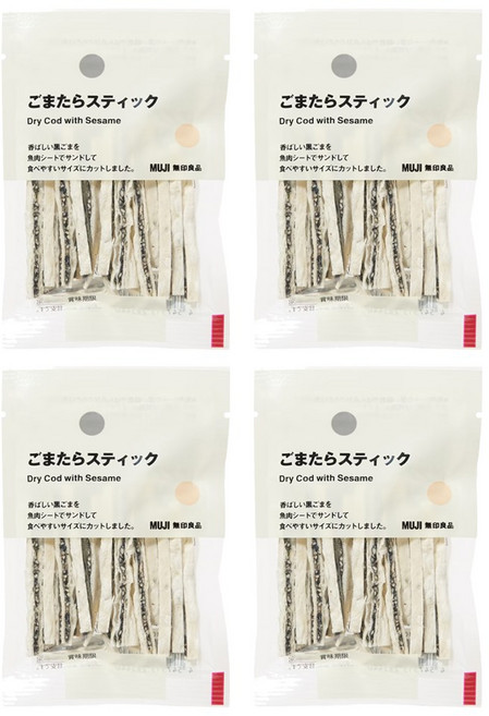 일본 무인양품 검은깨 치즈타라 어포샌드, 4개, 16g