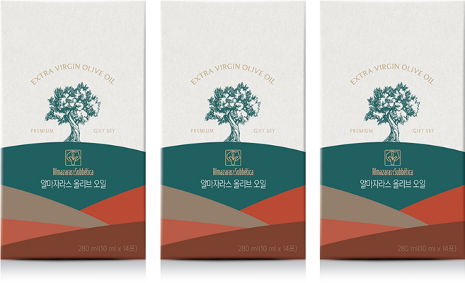 알마자라스 유기농 올리브오일 100%, 3박스, 140ml