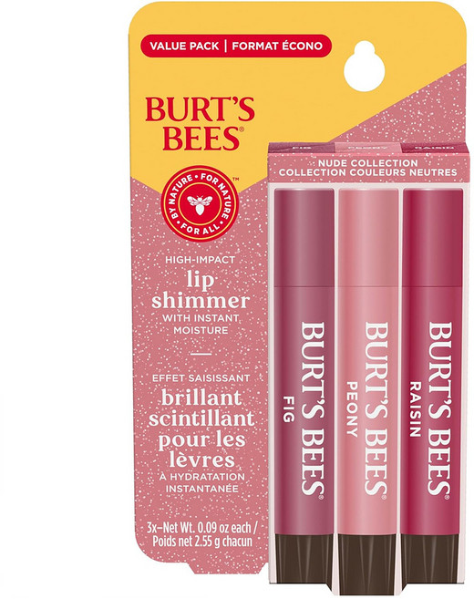 Burt's Bees 버츠비 립쉬머 누드 컬렉션 3개