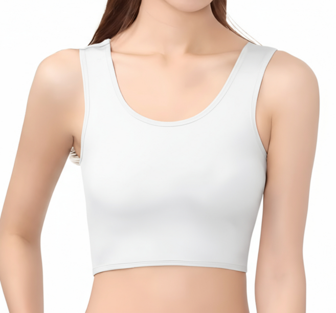 프리마 가슴작아보이는 미니마이저 노와이어 플랫 압박 브라