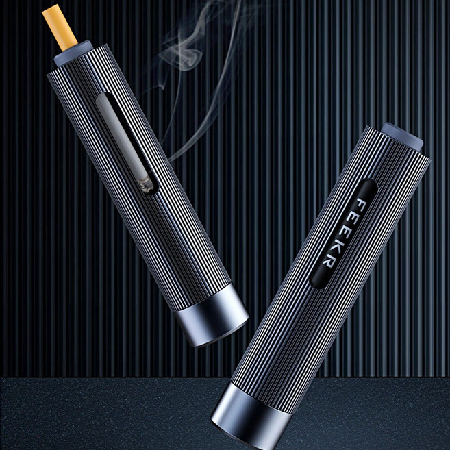 휴대용 담배대 홀더 담뱃재 재떨이 담배꽃이 손잡이, wc654블랙, 1개