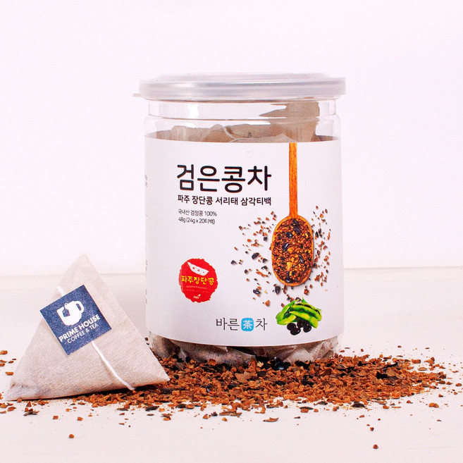 [바른차] 파주 장단콩100% 검은콩차, 20개입, 2.4g