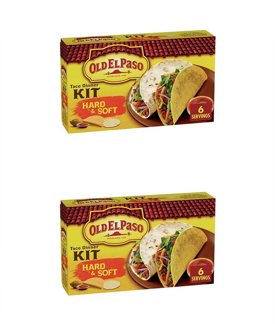 올드 엘 파소 디터키트 하드 앤 소프트 Old El Paso Taco Dinner Kit Hard & Soft 11.4 oz., 1g, 2개
