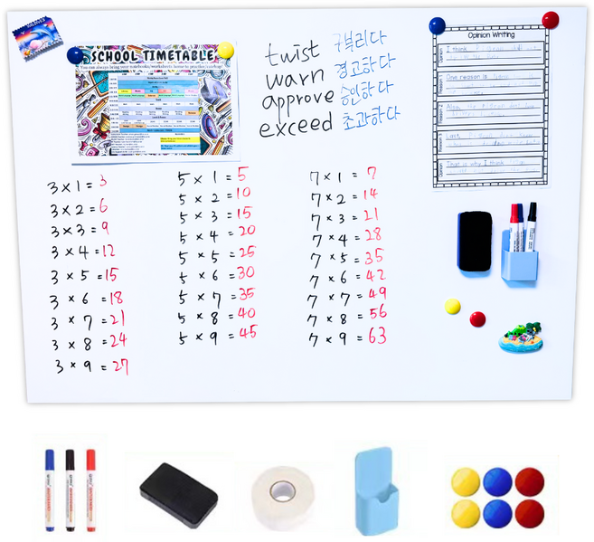 바이빈이 3초 탈부착 붙이는 자석 화이트보드