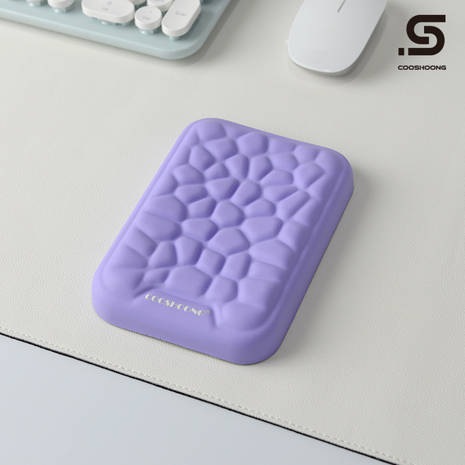 쿠슝 팔목 팔꿈치 손목 받침대 쿠션 보호대 팜레스트 패드, 6.Purple (퍼플), 1개