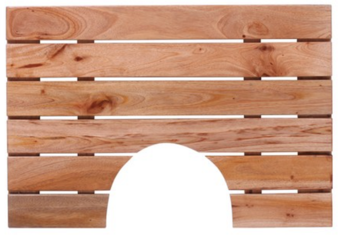 안스하우스 마호가니 원목 발판 홈형 63 x 43 x 3.5 cm, 1개